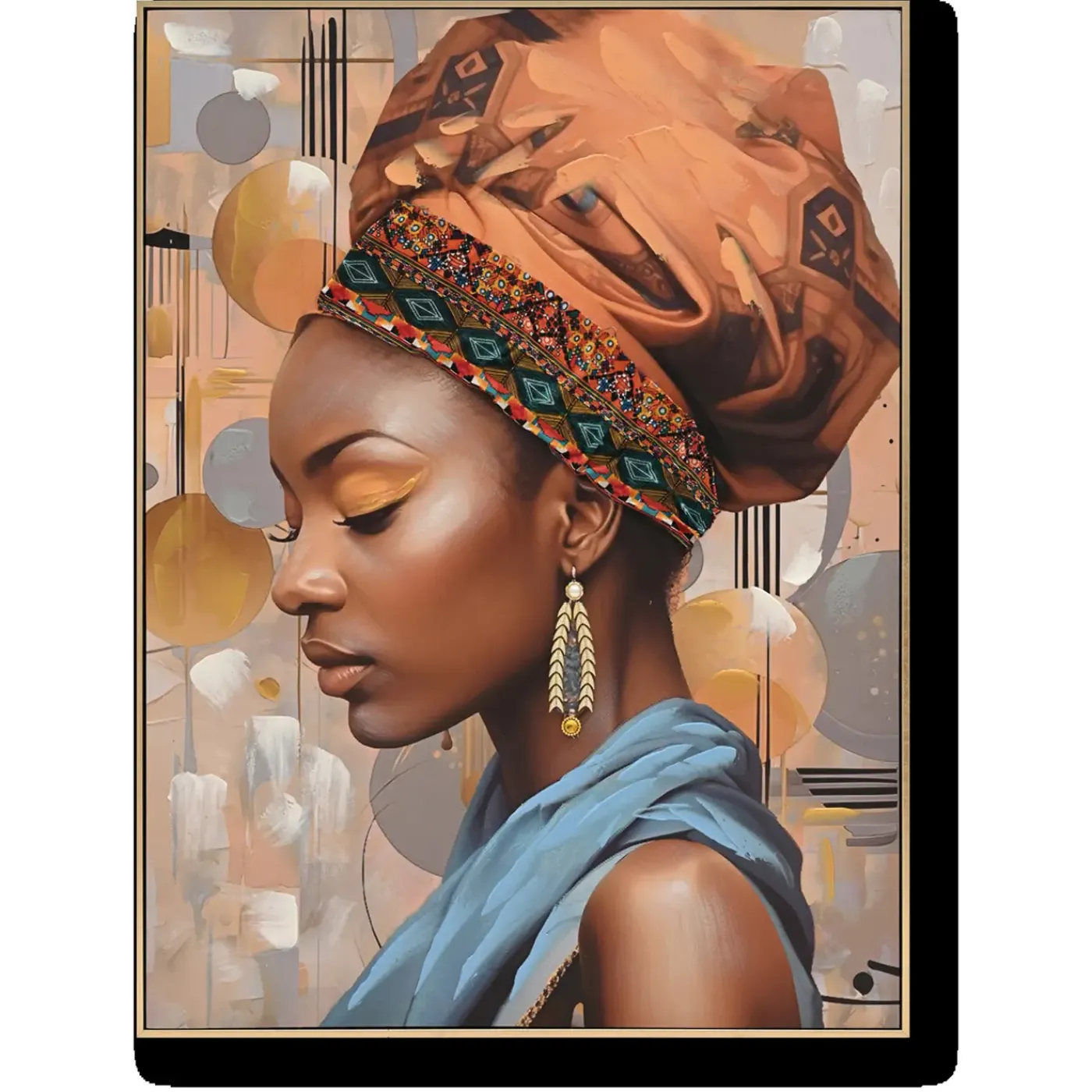 New African Beauty B Wall Art Wall Art