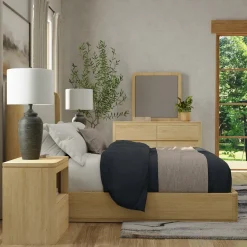 New Aiden California King Bed, Dresser, Mirror, Night Stand All Modern Living Items|Bedroom
