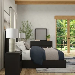 New Aiden Califronia King Bed, Dresser, Mirror, Night Stand All Modern Living Items|Bedroom