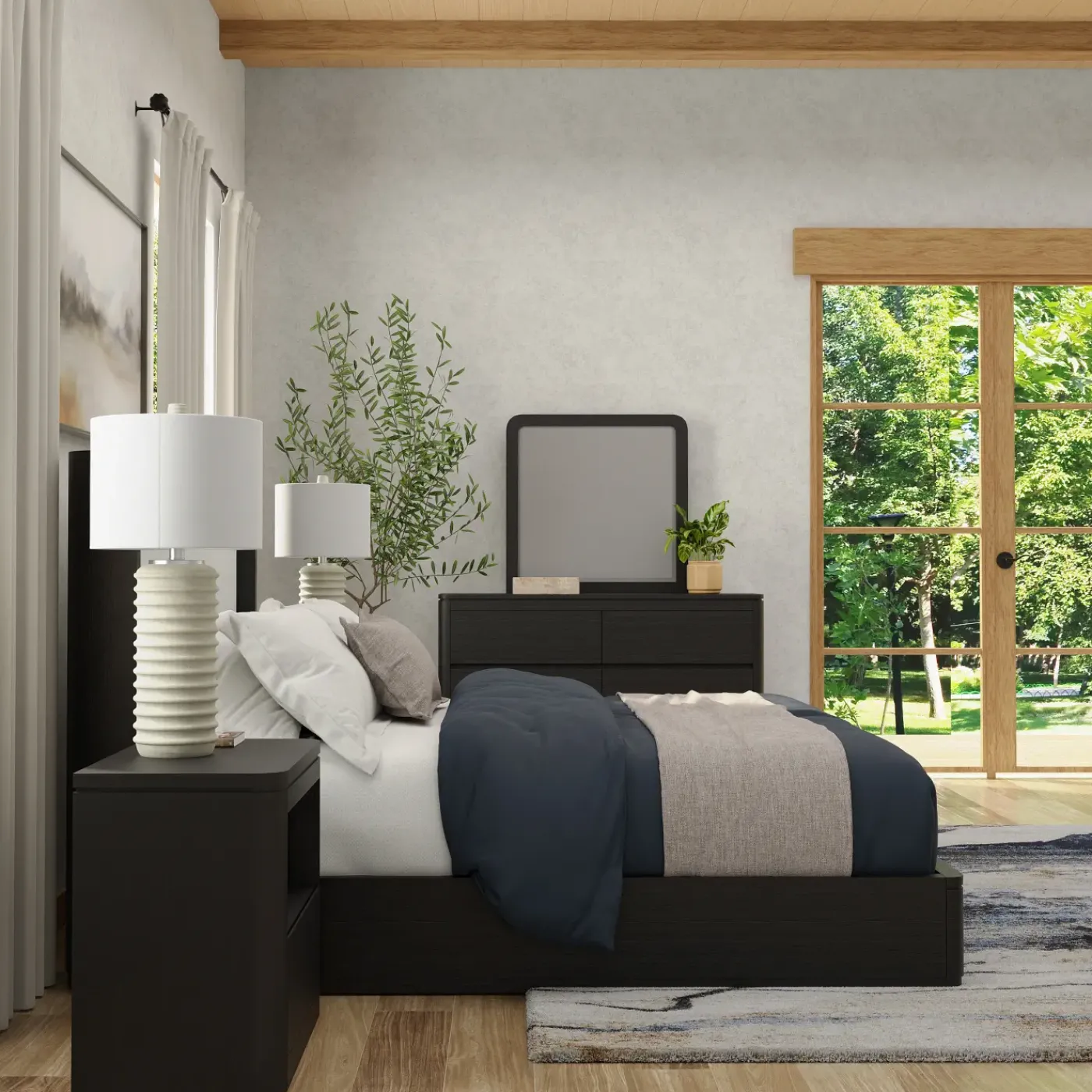 Online Aiden King Bed, Dresser, Mirror, Night Stand All Modern Living Items|Bedroom