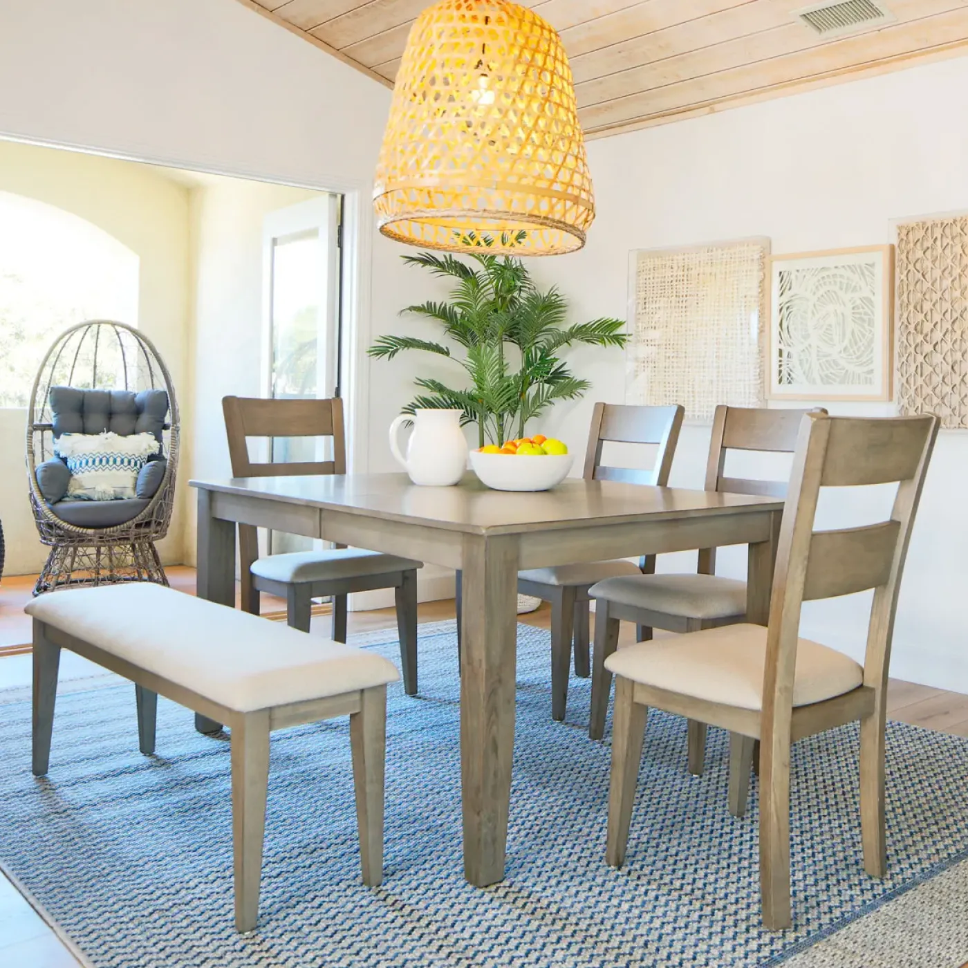 Online Alamo 5pc Dinette Set: Extendable Table, 4 Chairs Dining Room Sets