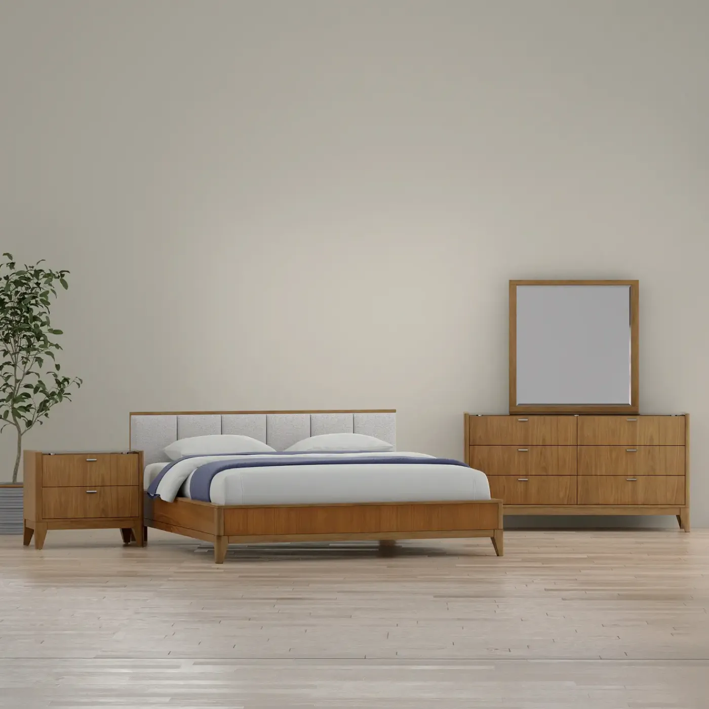 Hot Amalie California King Bed, Dresser, Mirror, Nightstand All Modern Living Items|Bedroom
