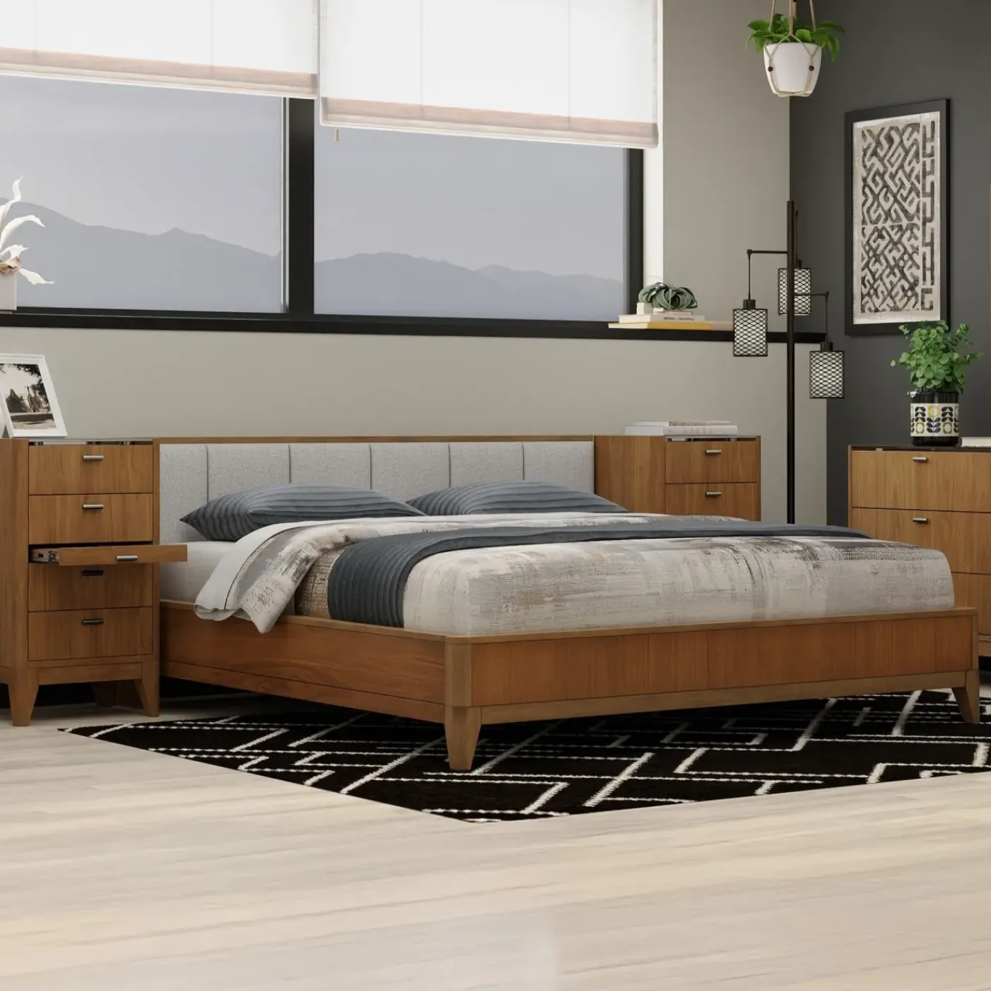 Hot Amalie Eastern King Wall Bed With 2 Piers All Modern Living Items|King Beds