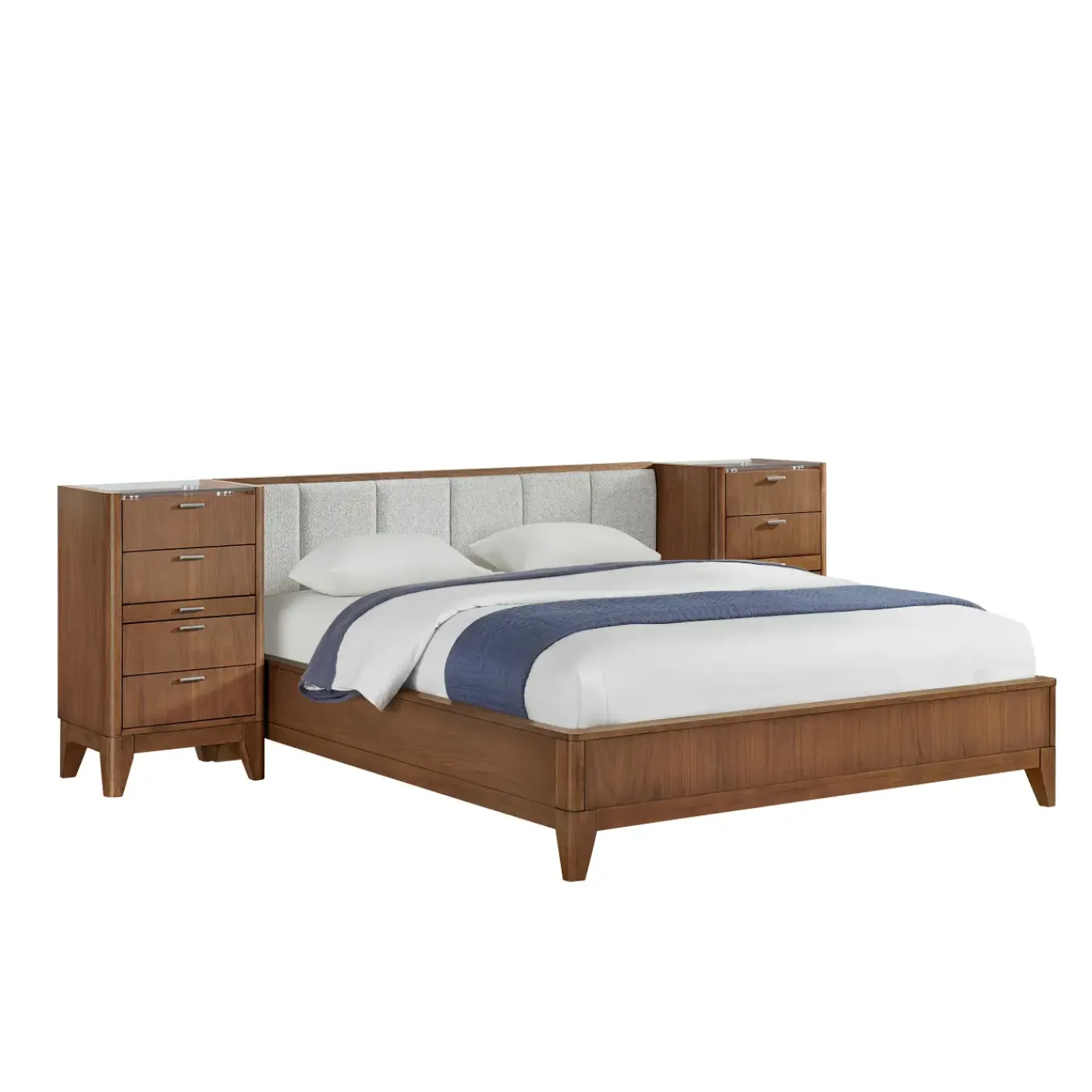 Hot Amalie Eastern King Wall Bed With 2 Piers, Dresser, Mirror All Modern Living Items|Bedroom