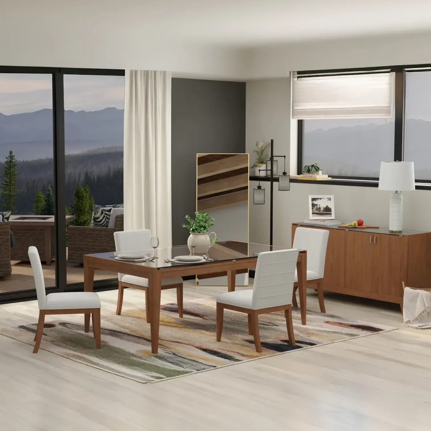 Online Amalie 5pc: Dining Table And 4 Upholstered Chairs Dining|Dining Room Sets