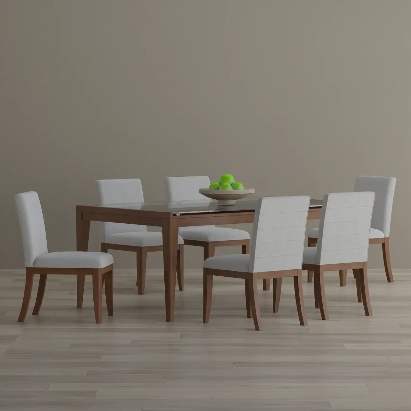 Clearance Amalie 7pc: Dining Table And 6 Upholstered Chairs Dining|Dining Room Sets