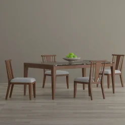 Discount Amalie 5pc: Dining Table And 4 Wood Side Chairs Dining|Dining Room Sets