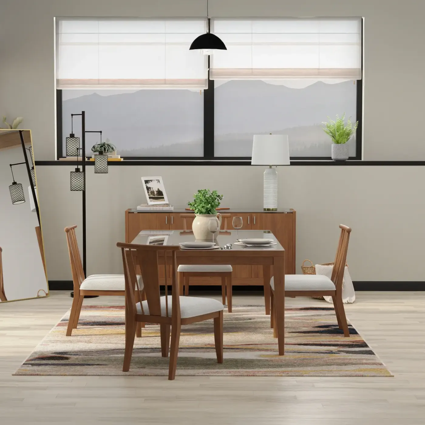 Discount Amalie 5pc: Dining Table And 4 Wood Side Chairs Dining|Dining Room Sets