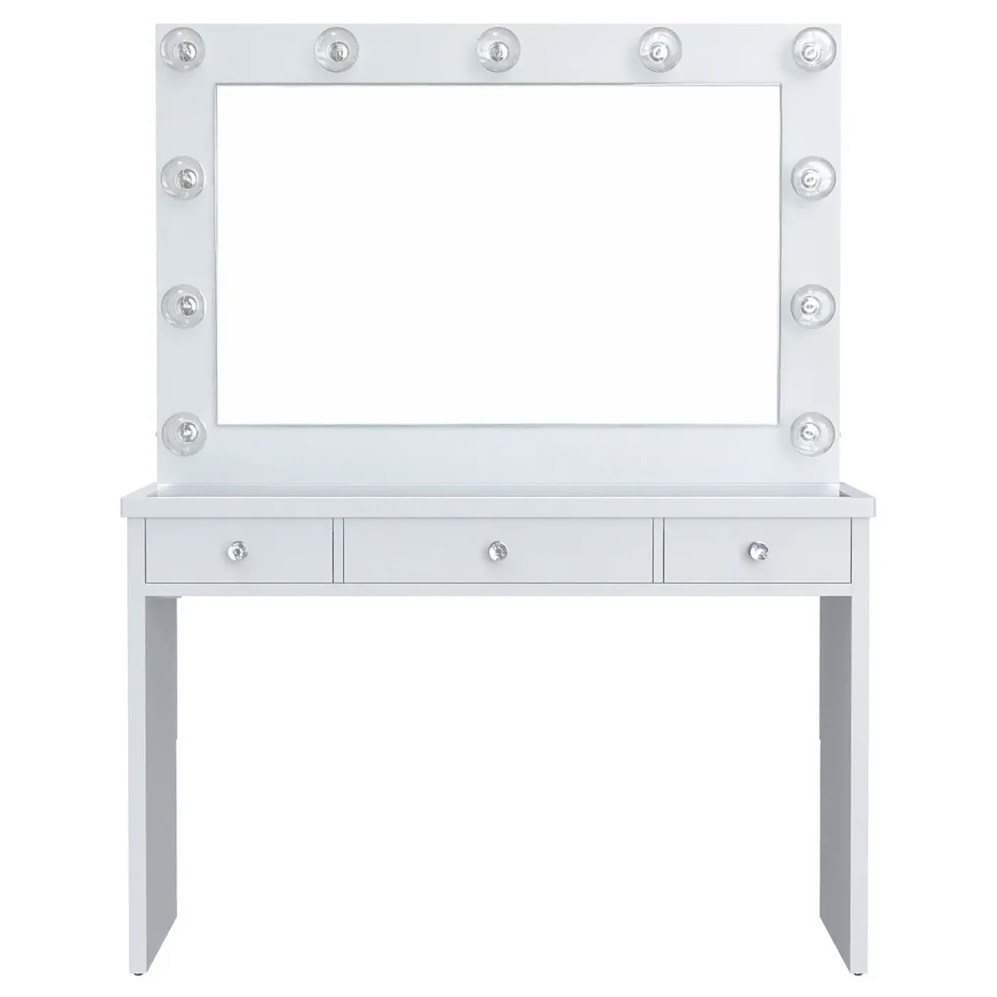 Amelia 3 Drawer Vanity with Lighted Mirror Vanities|Kids Desks & Chairs