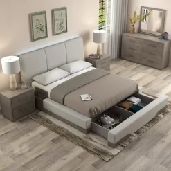 Best Astoria Storage Upholstered Bedroom Set Bedroom Sets