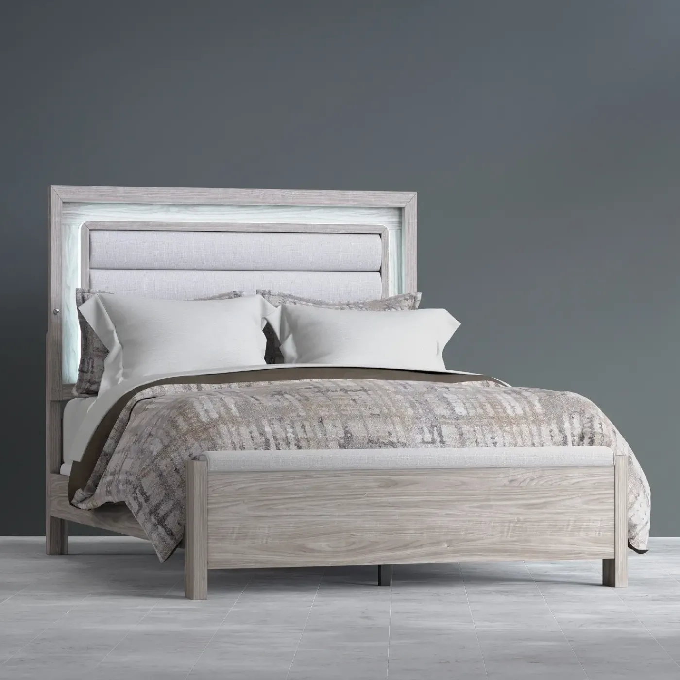Online Avery Bed with LED Lighting Queen Beds|Beds & Headboards