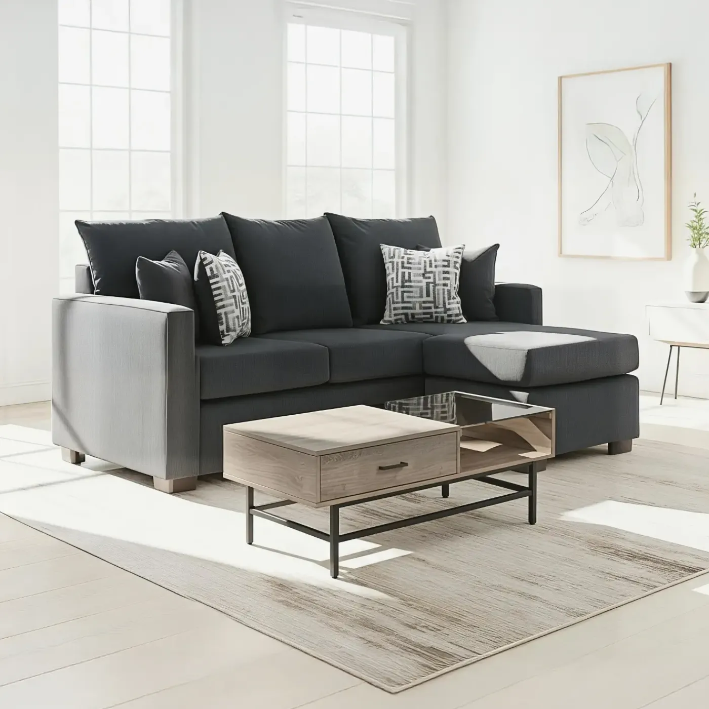 Best Baine Sofa Chaise Living Room|Sectionals