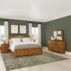 Clearance Bandit Panel Bedroom Set-New! Queen Bed, Dresser, Mirror & Nightstand Bedroom Sets