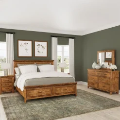 Outlet Bandit Storage Bedroom Set-New! Queen Storage Bed, Dresser, Mirror & Nightstand Bedroom Sets