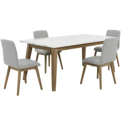 Best Barclay 5pc Set: Rec Table and 4 Chairs Dining Room Sets|All Modern Living Items