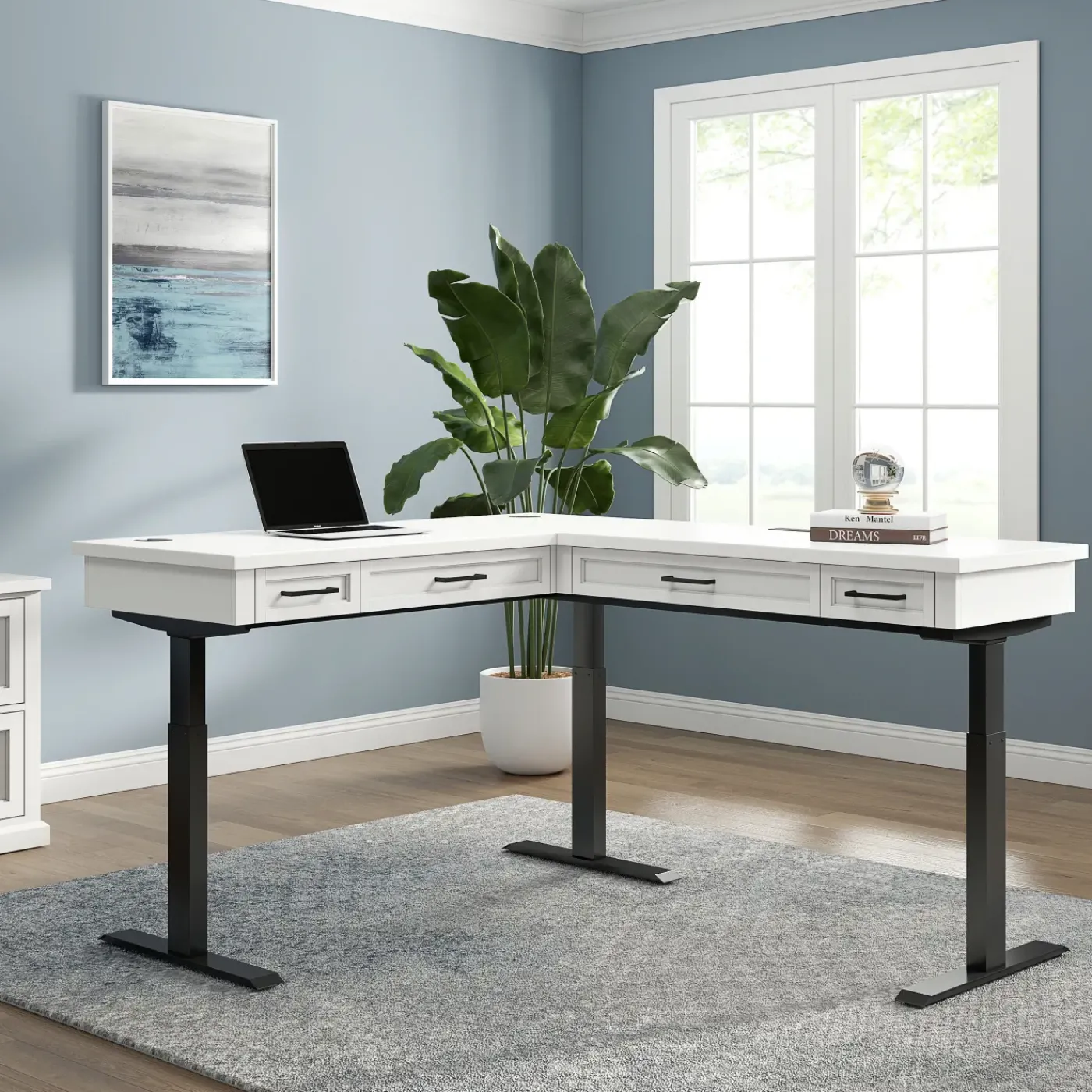 Outlet Barrow Electric Sit/Stand L-shaped desk Desks