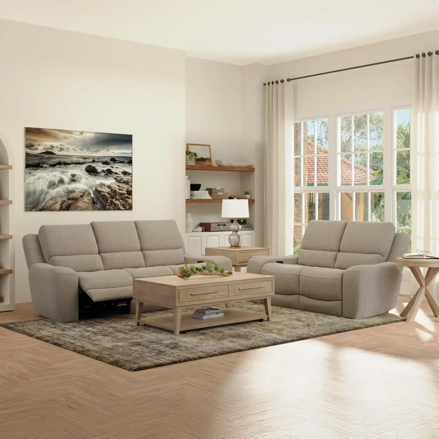 Sale Blake Buy the Power Reclining Sofa, Get the Power Reclining Loveseat Free Living Room Sets|Reclining Furniture