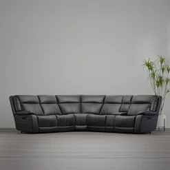 Hot Blockbuster 6pc Immersive Sound Power Sectional w/heat and massage Living Room Sets|Sectionals