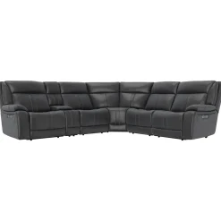 Hot Blockbuster 6pc Immersive Sound Power Sectional w/heat and massage Living Room Sets|Sectionals