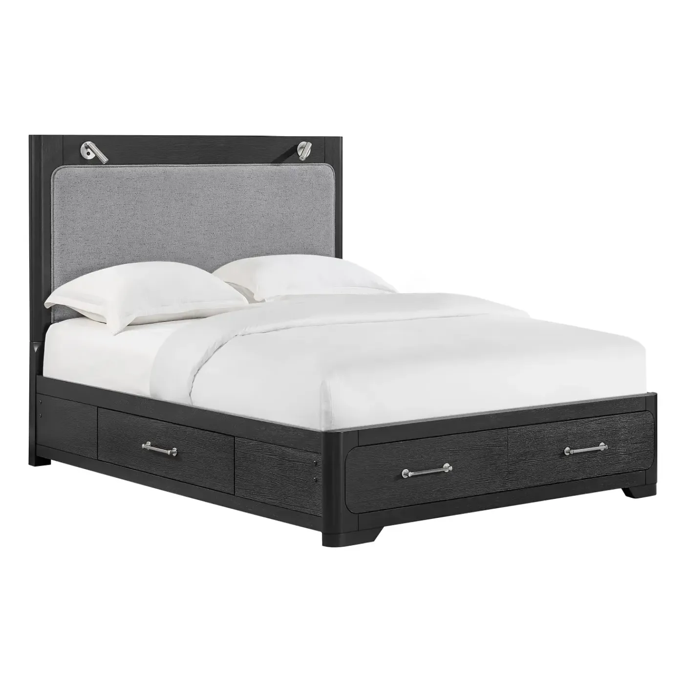 Discount Bowery Queen Storage Bed, Dresser, Mirror, Nightstand Bedroom Sets