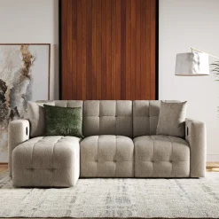 New Brynn 3pc Sofa Chaise Sectionals|Sleeper Sofas