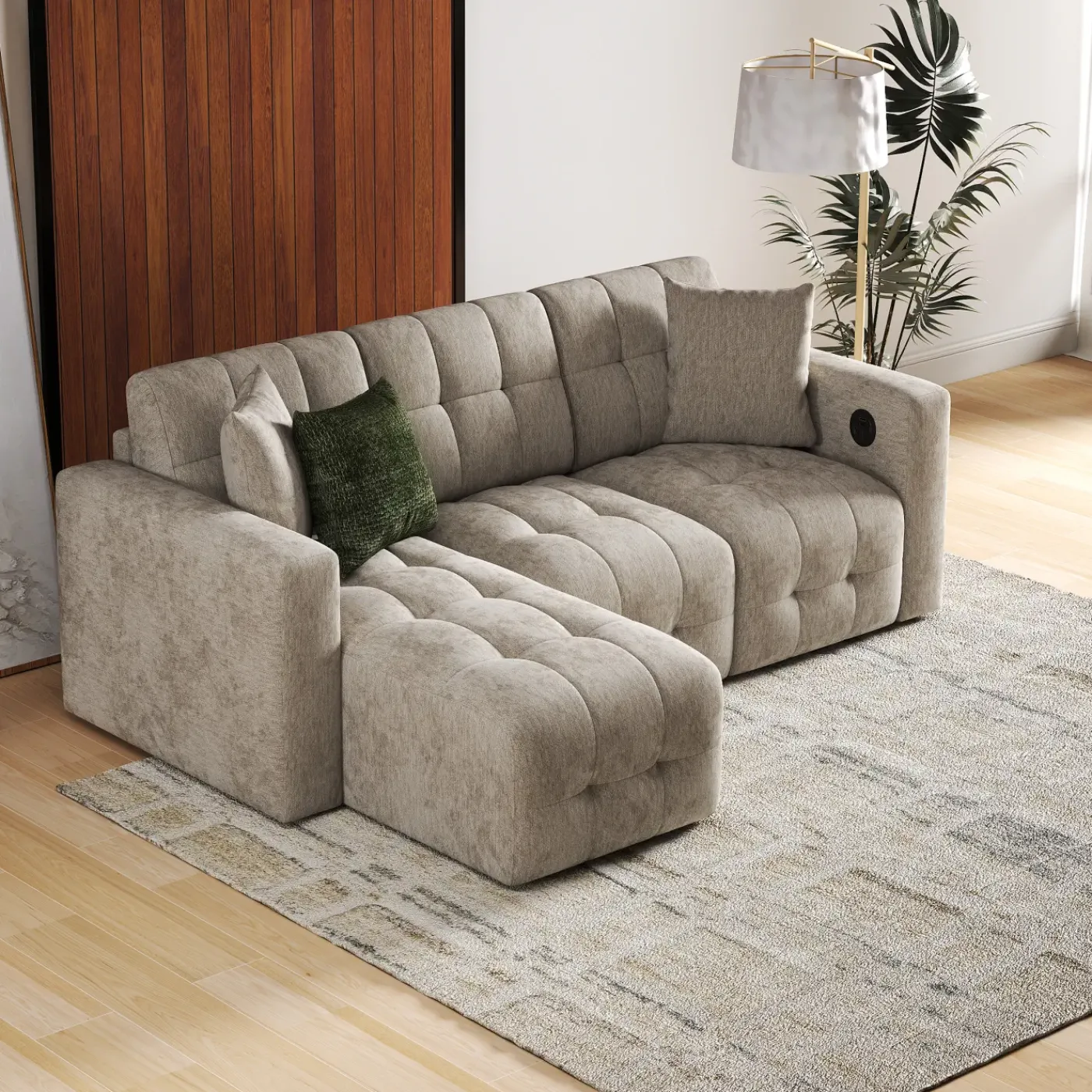 New Brynn 3pc Sofa Chaise Sectionals|Sleeper Sofas