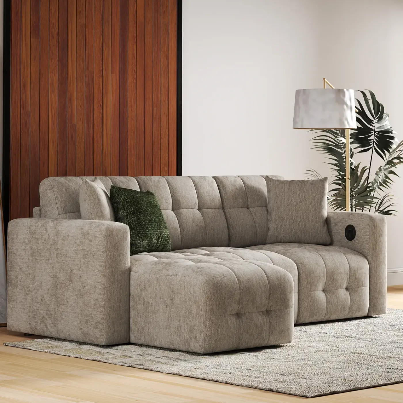 New Brynn 3pc Sofa Chaise Sectionals|Sleeper Sofas