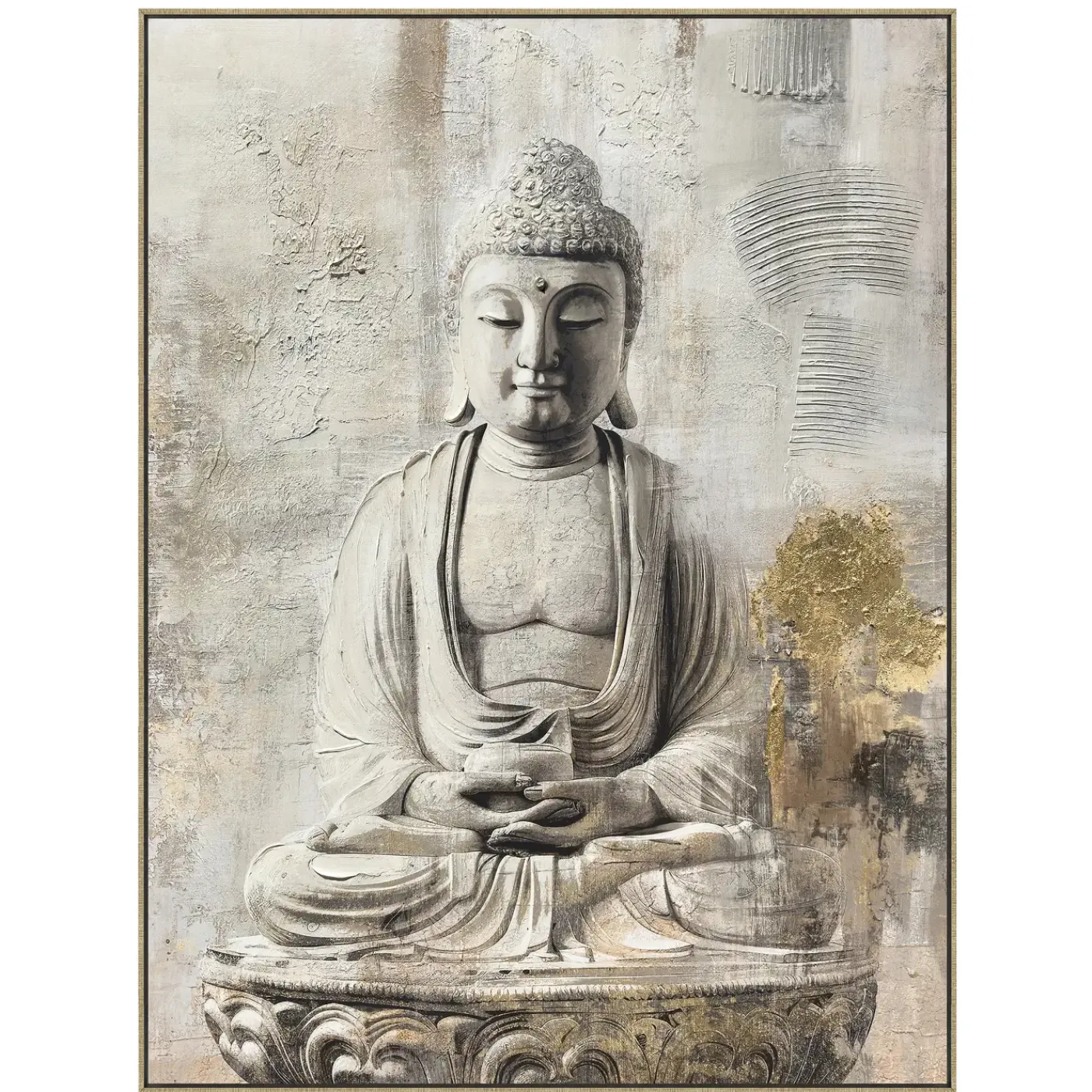 New Buddha in White Wall Art Wall Art
