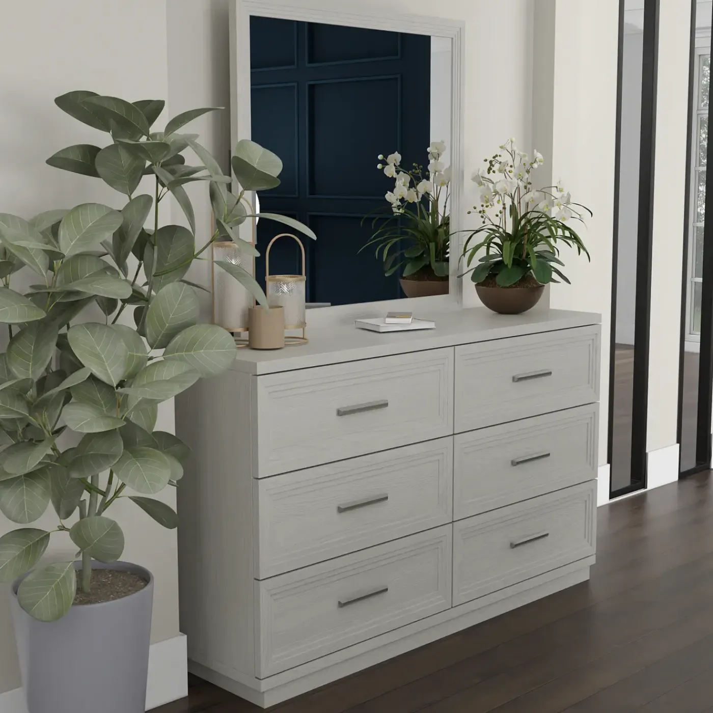 New Burbank Bedroom Set Queen Storage Bed, Dresser, Mirror & Nightstand Bedroom|All Outlet & Clearance Items