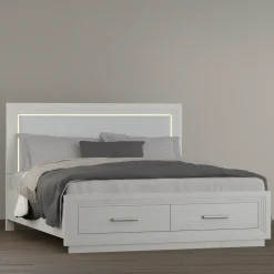 Best Burbank California King Storage Bed With LED Lights Bedroom|All Outlet & Clearance Items