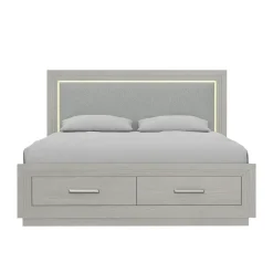 Best Burbank California King Storage Bed With LED Lights Bedroom|All Outlet & Clearance Items