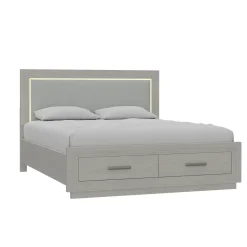 Best Burbank California King Storage Bed With LED Lights Bedroom|All Outlet & Clearance Items