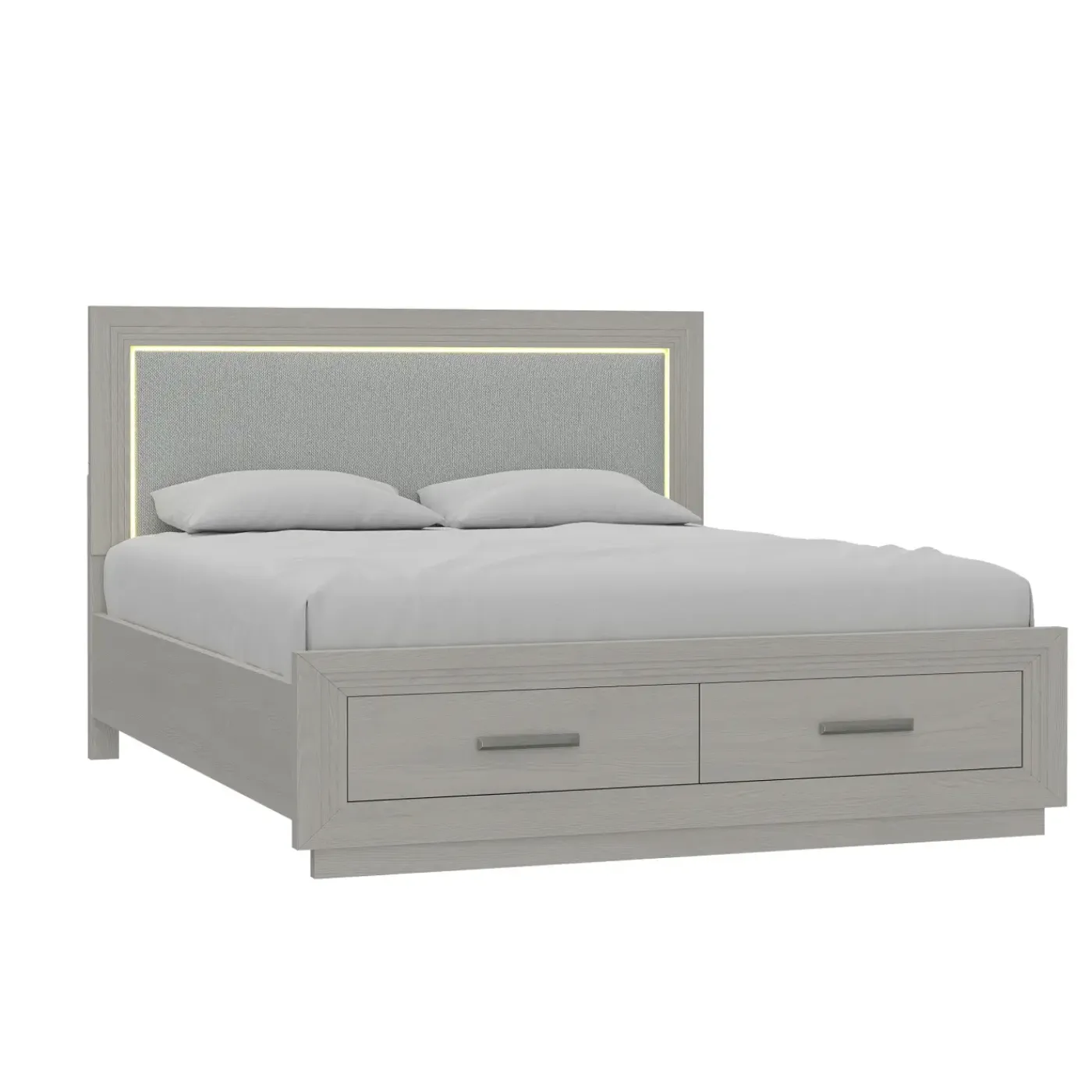 Best Burbank California King Storage Bed With LED Lights Bedroom|All Outlet & Clearance Items
