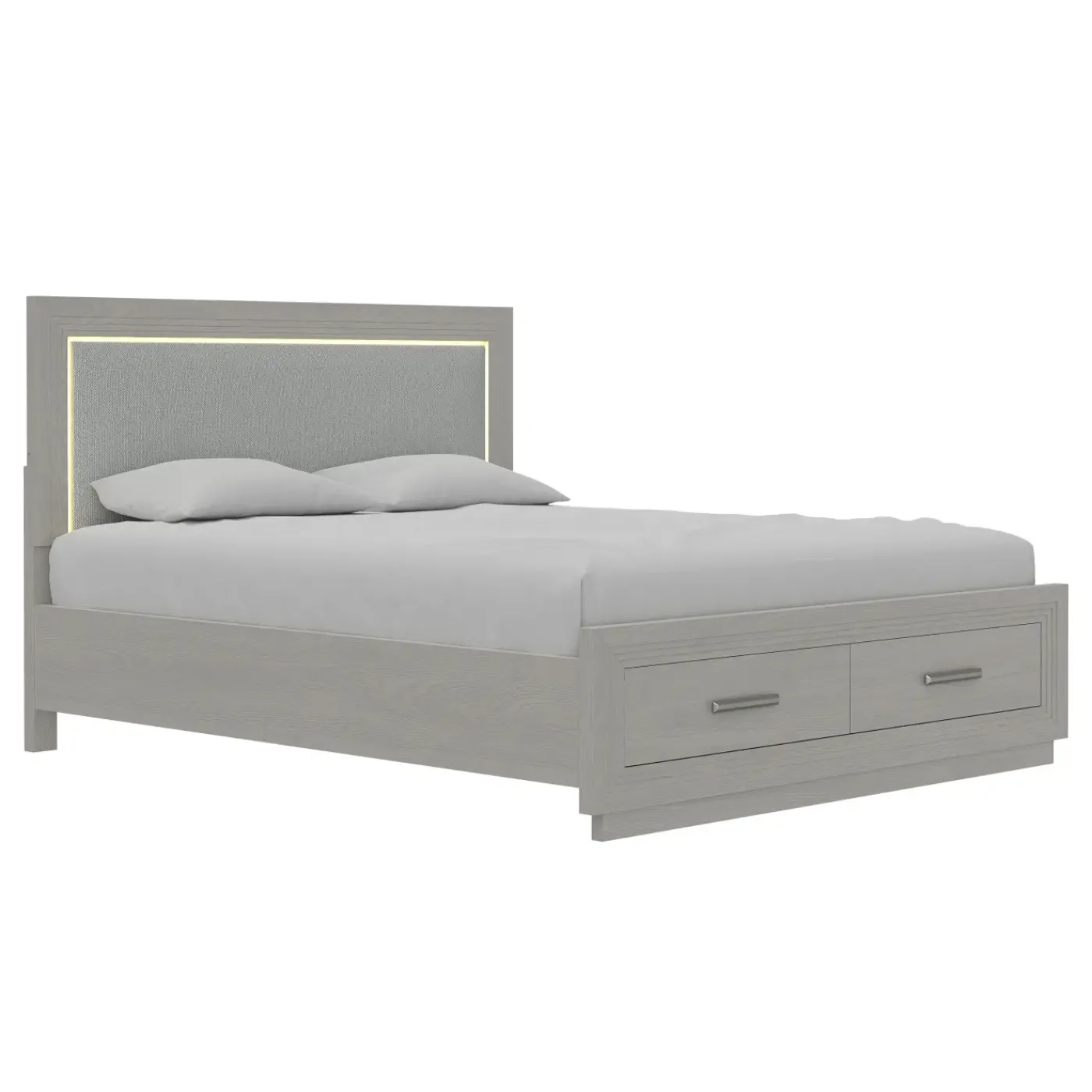 Outlet Burbank King Storage Bed With LED Lights Bedroom|All Outlet & Clearance Items