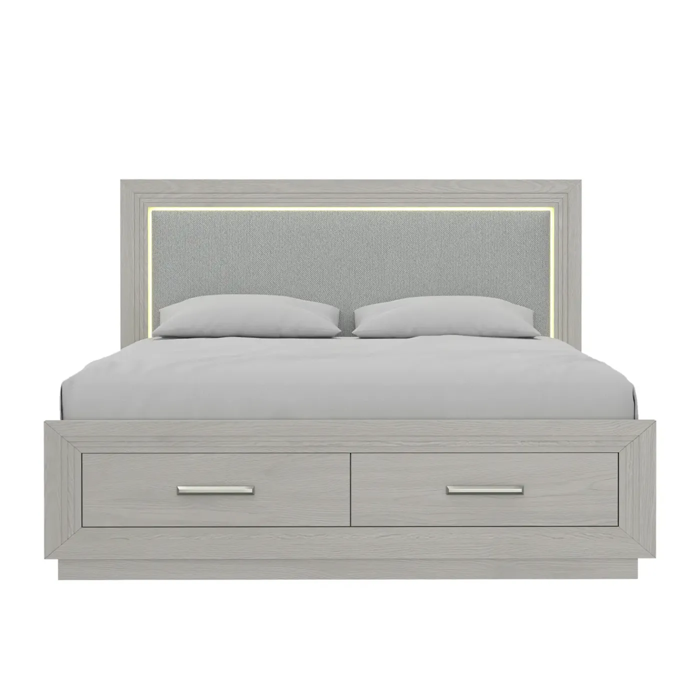 Outlet Burbank King Storage Bed With LED Lights Bedroom|All Outlet & Clearance Items