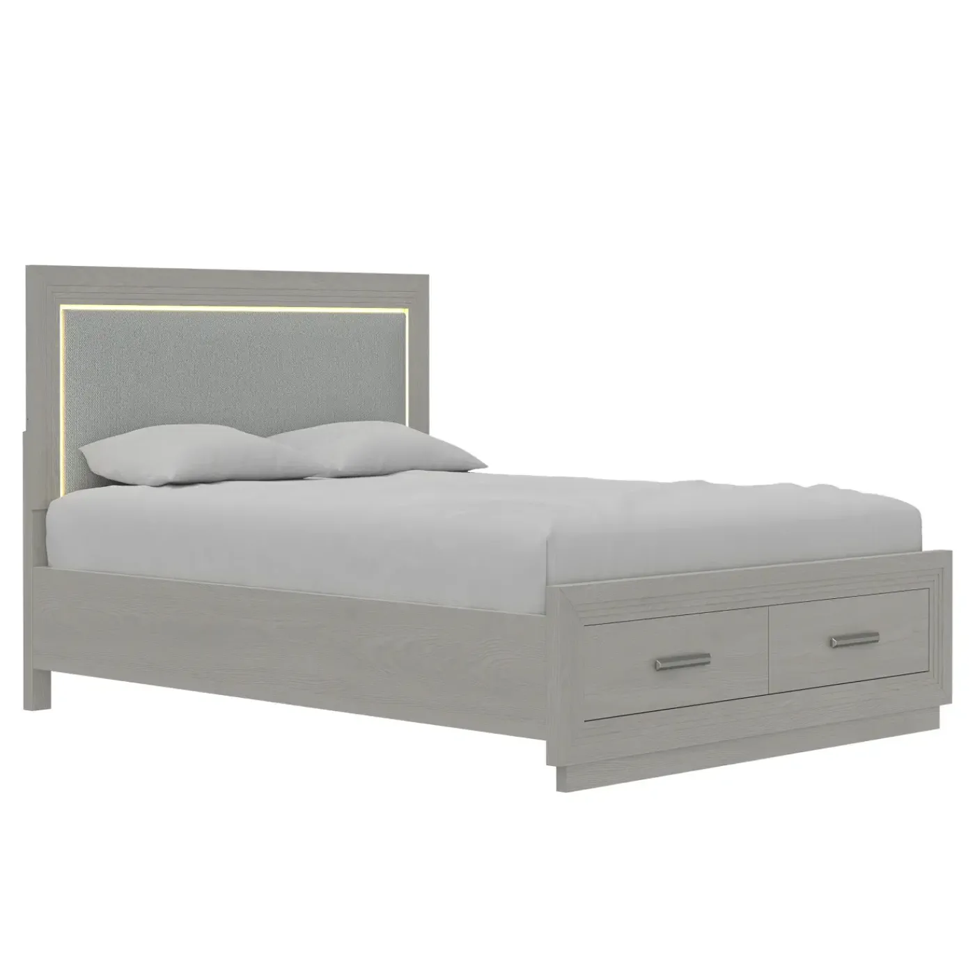 Hot Burbank Queen Storage Bed With LED Lights Queen Beds|Bedroom