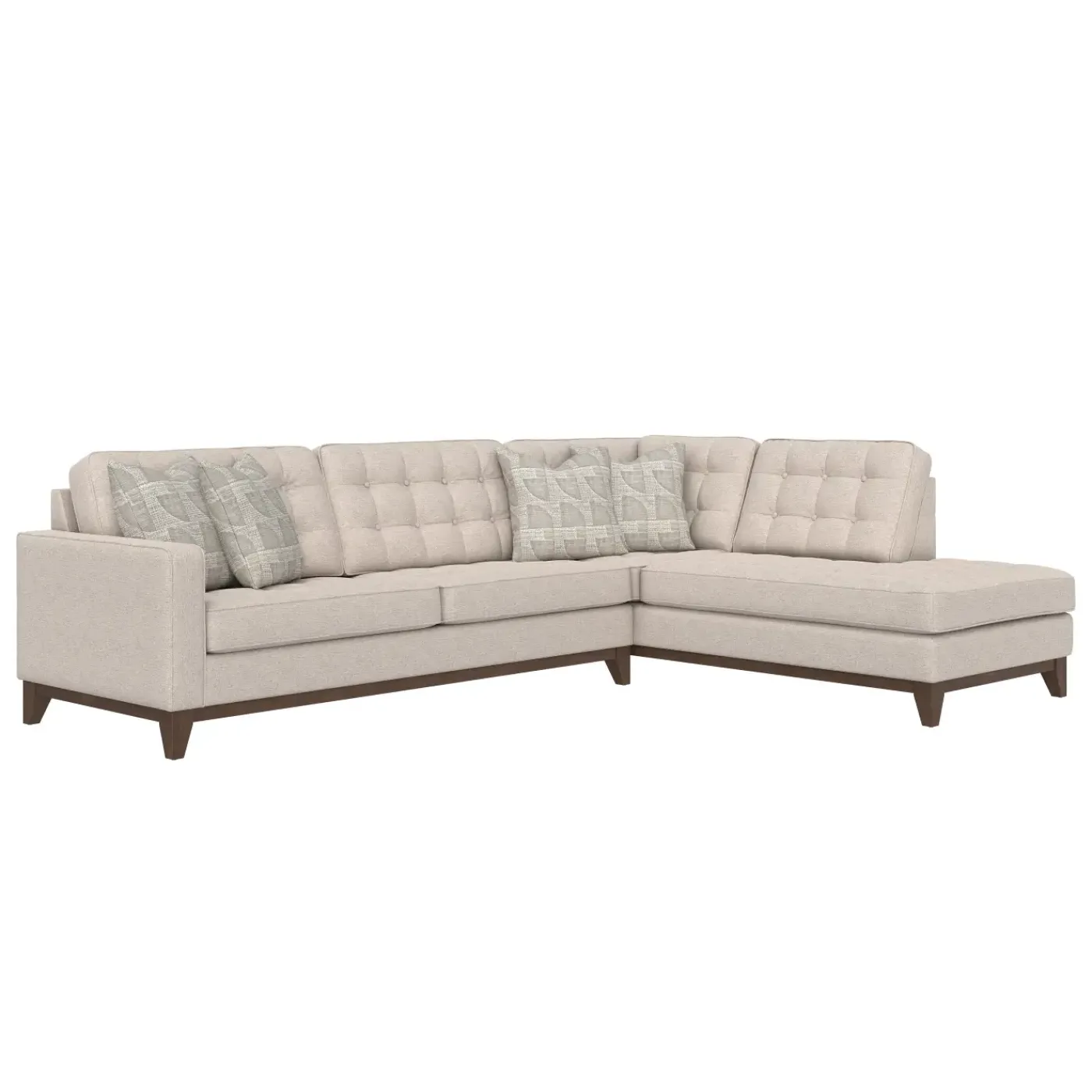 Best Calvin 2pc Sectional with RAF Chaise Sectionals