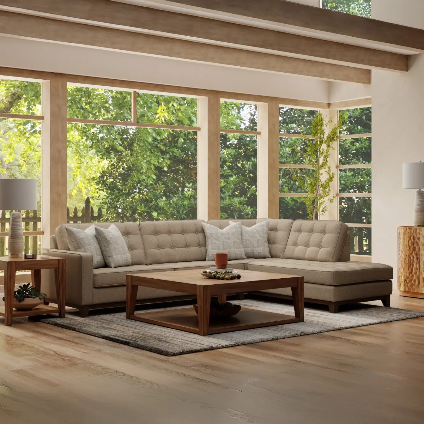 Calvin 2pc Sectional with RAF Chaise Sectionals