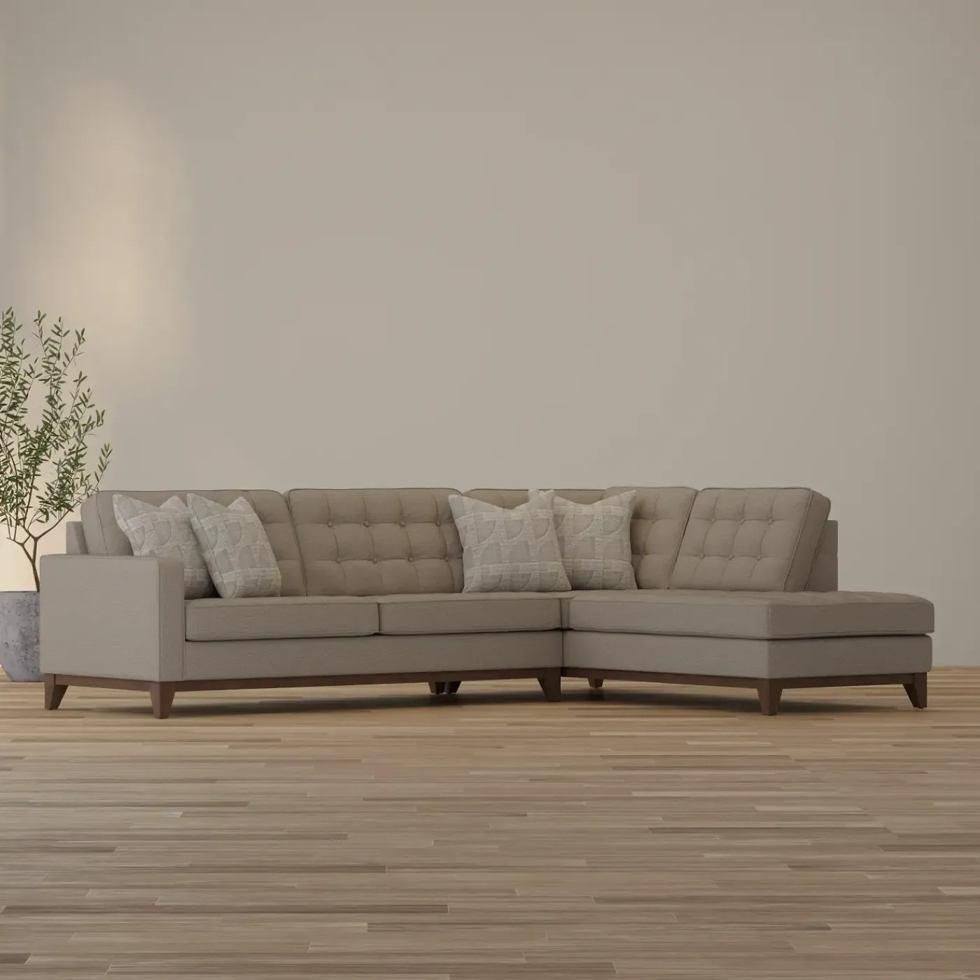 Calvin 2pc Sectional with RAF Chaise Sectionals