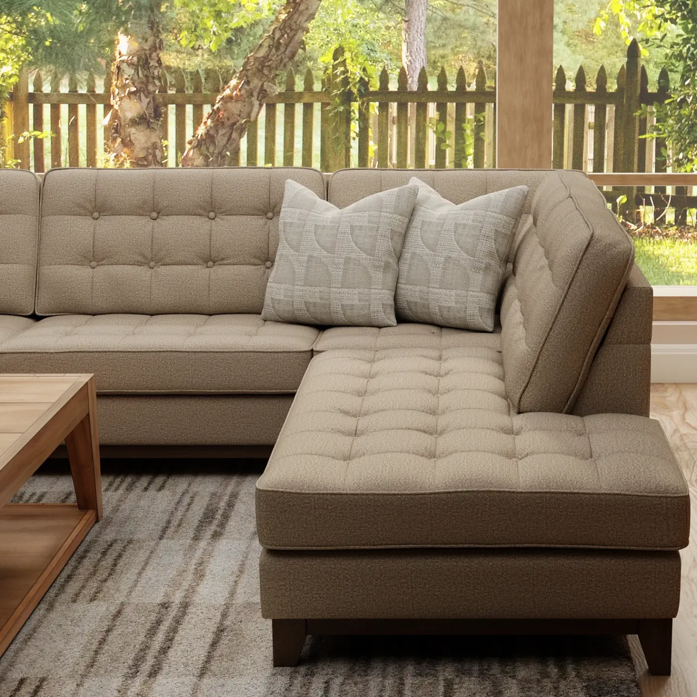 Calvin 2pc Sectional with RAF Chaise Sectionals