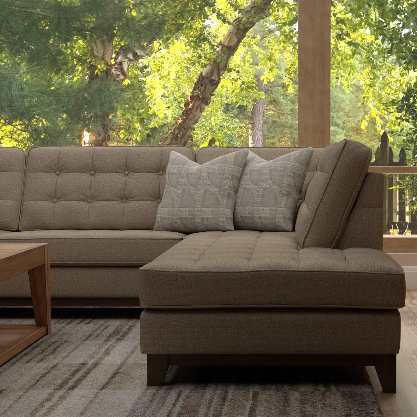 Calvin 2pc Sectional with RAF Chaise Sectionals