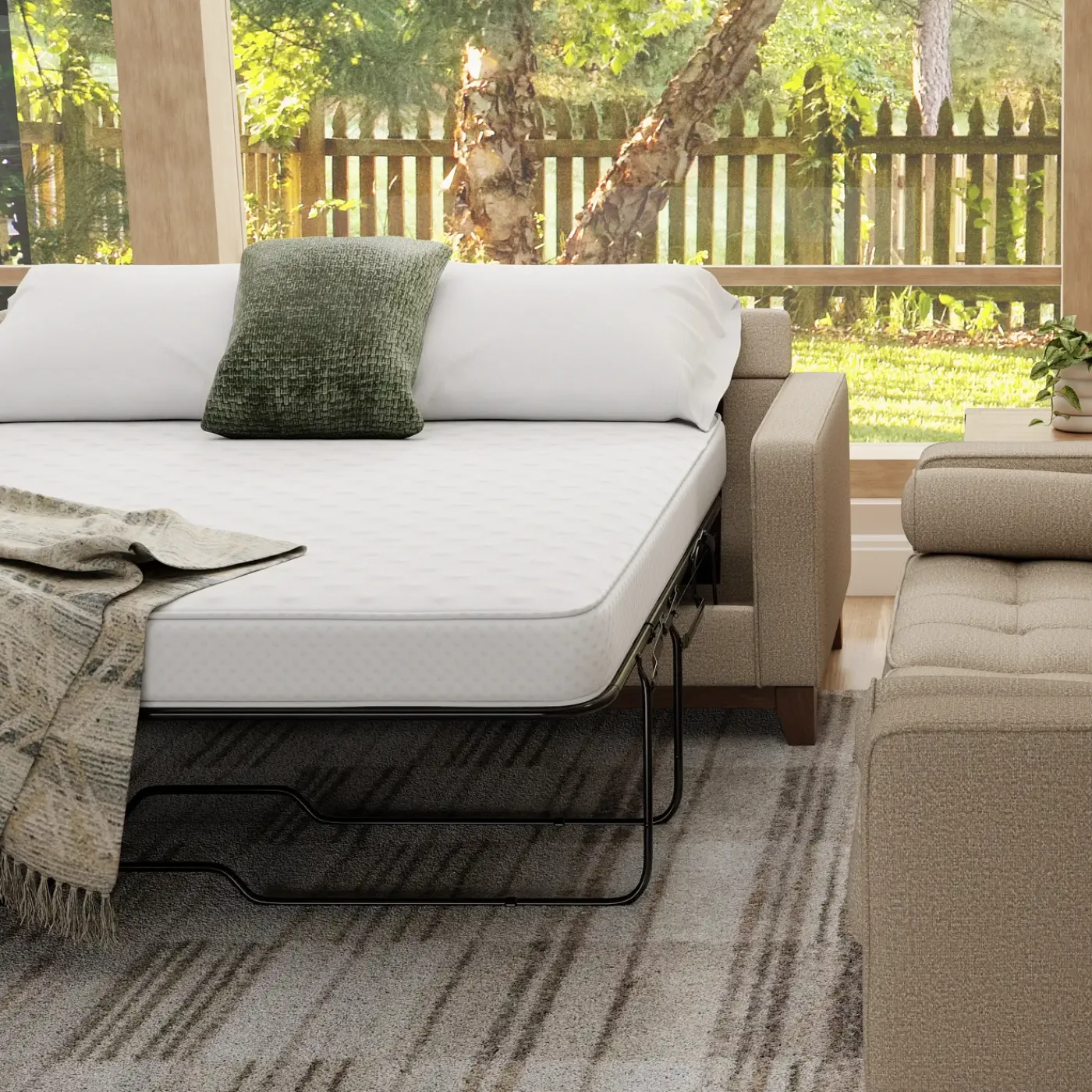 Best Calvin Queen Sleeper Sofa with Matress Sofas & Couches|Sleeper Sofas