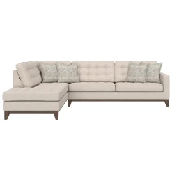 Calvin Sectional Beige 2pc Sectional with LAF Chaise Living Room Sets|Sectionals