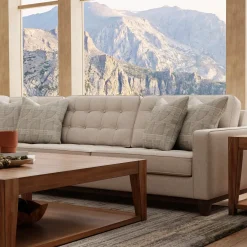 Calvin Sectional Beige 2pc Sectional with LAF Chaise Living Room Sets|Sectionals