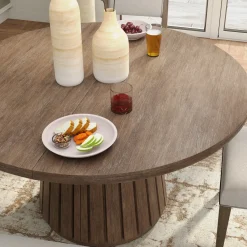 Online Carnaby Extendable Round Table & 4 Side Chairs Dining Room Sets