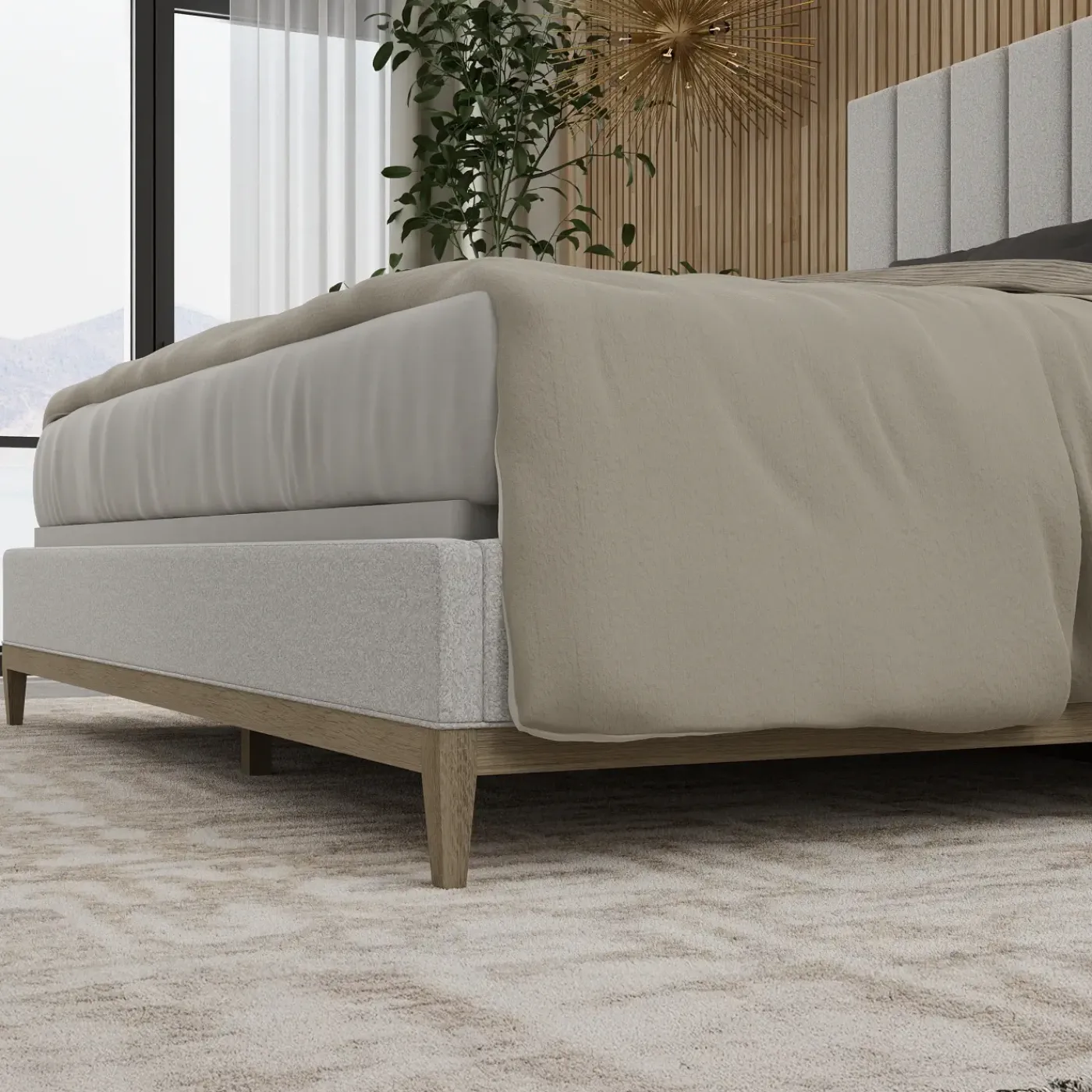 Clearance Cascade California King Cascade Upholstered Bed All Premier Items|Bedroom