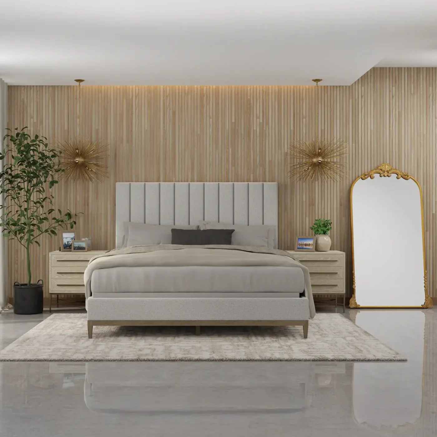 Cascade Channeled Upholstered Bed All Premier Items|Beds & Headboards