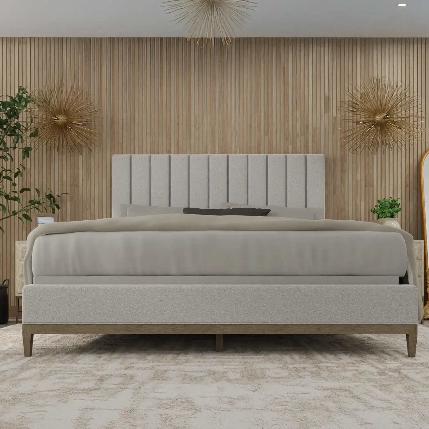 Cascade Channeled Upholstered Bed All Premier Items|Beds & Headboards