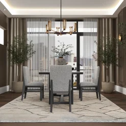 Clearance Cassidy Rectangular Dining Table & 4 Side Chairs Dining Room Sets|All Modern Living Items