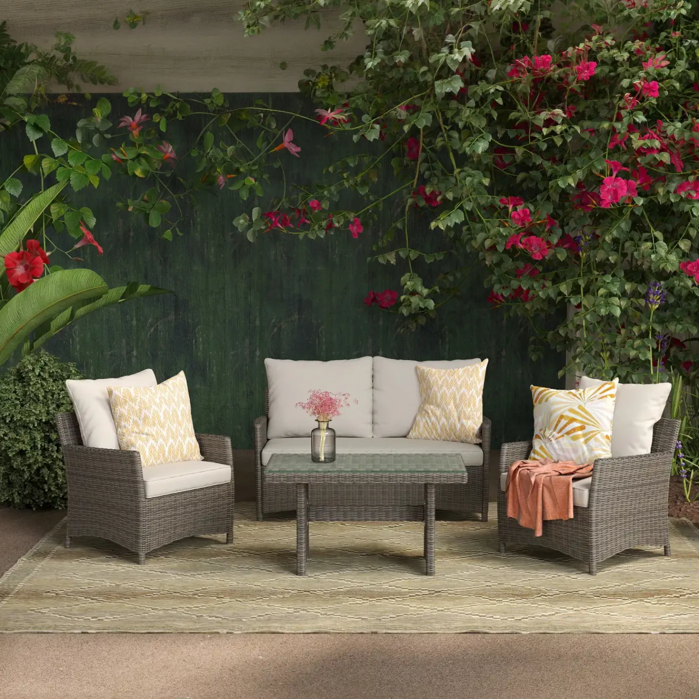 Best Catalina-New! 4pc Chat Group Outdoor Seating|Outdoor Furniture Sets